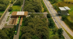 El proyecto del Tren Multipropósito podría beneficiar directamente a cerca de 56 municipios de Antioquia. En la imagen está cómo quedaría la estación en Barbosa. FOTO: Cortesía Gobernación de Antioquia