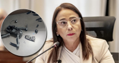 La concejala de Medellín, Claudia Carrasquilla, denunció que un dron con cámara estuvo sobrevolando su lugar de residencia. Fotos: Jaime Pérez Munévar y cortesía.