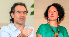 A la izquierda, el alcalde de Medellín Federico Gutiérrez. A la derecha, la senadora Isabel Zuleta. FOTOS: Camilo Suárez