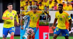 James Rodríguez, Luis Díaz y Jefferson Lerma hombres clave en el proceso de Néstor Lorenzo, con miras al Mundial de México, Canadá y Estados Unidos 2026. FOTO GETTY