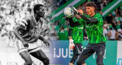 Edgar y Kevin Cataño, uno de los casos de padre e hijo en Atlético Nacional. FOTOS FREDY AMARILES Y JUAN ANTONIO SÁNCHEZ. DISEÑO JUAN CAMILO OSPINA