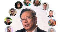 Gustavo Petro y varios de los líderes de disidencias y otros grupos beneficiados con la “paz total”.