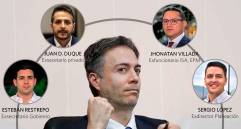 Daniel Quintero fue derrotado por Roy Barreras en la consulta del Frente por la Vida, y culminó su aspiración presidencial de 2026. Foto: Colprensa/EL COLOMBIANO.
