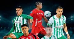 Josen Escobar (América), Emilio Aristizábal (Nacional), Juan José Arias (Nacional), Kevin Mantilla (DIM) y Simón García (Nacional) dominan el top-5 de los futbolistas menores de 23 años que juegan en Colombia. FOTO EL COLOMBIANO