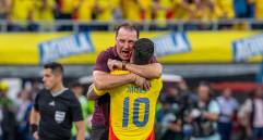 El entrenador argentino Néstor Lorenzo ha considerado a James Rodríguez como uno de los pilares de su proyecto deportivo con el seleccionado nacional. FOTO: Juan Antonio Sánchez