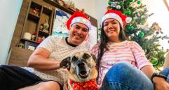 Juan Guillermo, Daniela y Odie pasarán su primera navidad juntos. FOTOS: CAMILO SUÁREZ