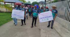 Imagen de referencia de una manifestación de maestros a raíz de la crisis de salud que atraviesan. FOTO: imagen tomada de redes sociales.