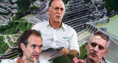 El alcalde de Medellín, Federico Gutiérrez; el gobernador de Antioquia, Andrés Rendón; y el gerente de EPM, John Maya. Foto: Andrés Camilo Suárez Echeverry.