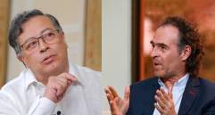 El alcalde de Medellín, Federico Gutiérrez, le respondió a la propuesta del presidente Gustavo Petro de firmar el decreto de la consulta popular en Medellín. FOTOS: Presidencia y Manuel Saldarriaga