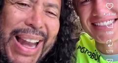 René Higuita junto a James Rodríguez. FOTO PANTALLAZO TOMADO DE LAS REDES SOCIALES DE RENÉ HIGUITA