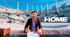 El futbolista argentino Lionel Messi firmó su contrato en medio de las obras del estadio Freedom Park, que será inaugurado en poco tiempo. Foto: Tomada del x de @InterMiamiFc