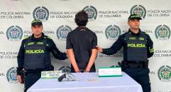 El sospechoso fue detenido tras se detectado en las cámaras de seguridad. FOTO: Cortesía Policía