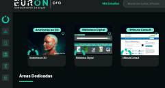 Interfaz de la aplicación EurON Pro, que integra recursos digitales para la educación médica continua. FOTO cortesía Grupo Eurofarma
