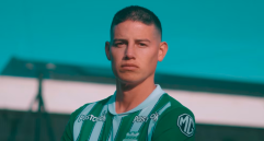 James Rodríguez portando la camiseta de Nacional. FOTO CORTESÍA ATLÉTICO NACIONAL