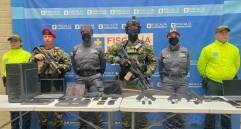 La Policía, el Ejército y el CTI de la Fiscalía realizaron de forma conjunta el operativo. FOTO: Cortesía Alcaldía de Medellín