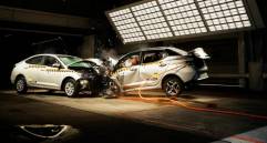 La Global NCAP presentó los resultados de la prueba “carro a carro”: chocar dos modelos de igual referencia de un mismo fabricante, pero destinados a mercados diferentes. FOTOS cortesía