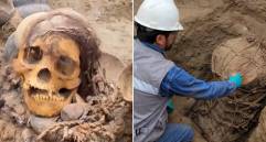 Un sorprendente hallazgo se produjo en Lima, Perú, cuando obreros instalaban tuberías. FOTOS: Empresa Cálidda