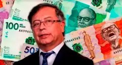 Gustavo Petro podría decretar el aumento del salario mínimo en la próximas horas. FOTO GETTY Y COLPRENSA. 