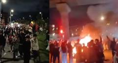 En algunos puntos de Bogotá se han registrado manifestaciones y conatos de disturbios. Foto: tomadas de videos