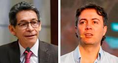 El viceministro de Salud Pública, Jaime Urrego, y el exalcalde de Medellín, Daniel Quintero. FOTO CORTESÍA Y MANUEL SALDARRIAGA