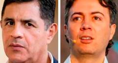 El agente interventor de Nueva EPS, Jorge Iván Ospina, y el superintendente de Salud, Daniel Quintero. FOTO COLPRENSA Y MANUEL SALDARRIAGA