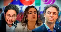 Iván Cepeda y Carolina Corcho siguen en la consulta, pero dentro del movimiento les han recomendado retirarse. Daniel Quintero ya se retiró, autoeliminandose de las elecciones. FOTO: ELCOLOMBIANO.