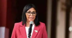 Delcy Rodríguez, presidente interina de Venezuela. FOTO: AFP
