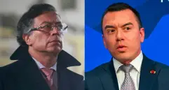 Ecuador busca que el caso avance ante el Tribunal Andino de Justicia y que se adopten decisiones judiciales frente a los impuestos recíprocos anunciados por el Gobierno del presidente Gustavo Petro hace más de un mes. Foto: Colprensa y AFP