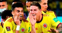 Luis Díaz y James Rodríguez son los grandes referentes de la Selección Colombia para el duelo de la quinta fecha de eliminatorias a Norteamérica 2026. FOTO: COLPRENSA 