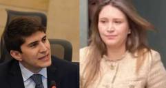 Wadith Manzur, congresista capturado por caso UNGRD, y María Alejandra Benavides, la testigo estrella de la Fiscalía en ese proceso. Fotos: Colprensa y tomada de video