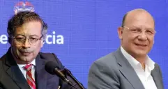 Gustavo Petro, presidente de Colombia; y su ministro de Hacienda, Germán Ávila. FOTO: Presidencia y Colprensa.
