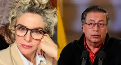 Margarita Rosa de Francisco criticó el liderazgo de Gustavo Petro y aseguró que no volverá a defender públicamente a un político. Foto: redes sociales @margaritarosa.defrancisco y Presidencia