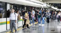 La línea A del Metro de Medellín ya funciona con normalidad. FOTO: Jaime Pérez. Archivo El Colombiano