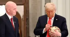 El presidente de la Fifa, Gianni Infantino, tiene una relación cercana, de amistad, con el presidente de Estados Unidos Donald Trump. Foto: Getty