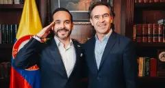En reunión privada entre el presidente Abelardo de la Espriella y el alcalde Federico Gutiérrez, luego de las elecciones presidenciales a inicios de julio, se habría planteado una eventual fusión. FOTO: Alcaldía de Medellín