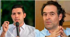 Esteban Restrepo, exsecretario de Gobierno de Medellín, y el alcalde de Medellín, Federico Gutiérrez. FOTO: El Colombiano
