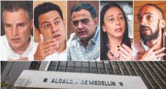De izquierda a derecha, Aníbal Gaviria, Manuel Villa, Andrés Tobón, Claudia Carrasquilla y Daniel Carvalho. FOTOS: El Colombiano