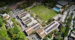El campus de la Universidad de Medellín es uno de los más extensos en el departamento y brinda espacios para el estudio, la investigación y las actividades culturales y recreativas. Foto: Cortesía