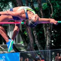 La antioqueña María Fernanda Murillo, quien ahora compite por Bogotá, se quedó con el oro en la prueba del heptatlón en el Campeonato Panamericano. FOTO: CORTESÍA. 