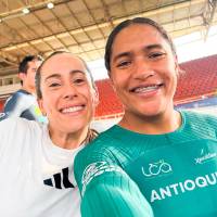 Mariana Pajón regresa oficialmente a la competencia en el Campeonato Nacional de pista de Cali, donde compartirá equipo con la joven velocista antioqueña Stefany Cuadrado. Foto: Instagram Stefany