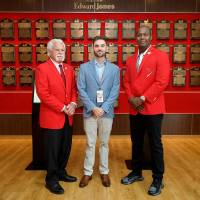 Rentería, en el Salón de la Fama de los Cardenales. FOTO X-St. Louis Cardinals