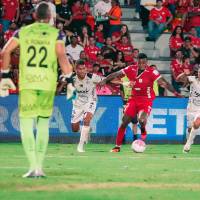 América logró una importante victoria, como visitante, ante Llaneros y llegó a 27 puntos en la tabla de posiciones, en la cual es líder solitario. FOTO TOMADA X@AmericadeCali