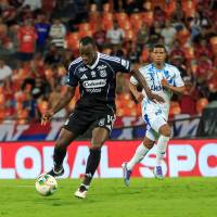 El volante vallecaucano Baldomero Perlaza regresó a la lista de convocados para el duelo de vuelta de Copa Libertadores. Foto: Camilo Suárez