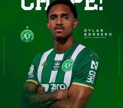 Así presentó Chapecoense a Dylan Borrero, el colombiano que es nuevo jugador del equipo brasileño. FOTO TOMADA X@ChapecoenseReal