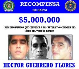 Así aparece “Niño Guerrero” en el volante de recompensas del Departamento de Estado de EE.UU. FOTO: CORTESÍA.