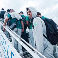 Nacional partió este martes rumbo a suelo brasileño. FOTO X-ATLÉTICO NACIONAL