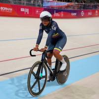 La ciclista antioqueña Stefanny Cuadrado fue una de las figuras de Colombia en los Juegos Suramericanos de Argentina. FOTO CORTESÍA COC