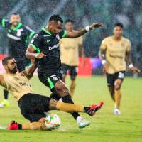 En el más reciente enfrentamiento entre Atlético Nacional y el Inter de Bogotá, se dio la victoria del verde paisa 3-0 en el Atanasio Girardot, por la fecha 13 de la Liga. FOTO CAMILO SUÁREZ 