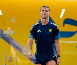 Esta es la imagen que compartió el Al Nassr de Cristiano Ronaldo en el entrenamiento del este martes en Riad. FOTO TOMADA X@AlNassrFC_EN