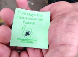 Uno de los fichos que se entregaron para los almuerzos. Foto: Cortesía.